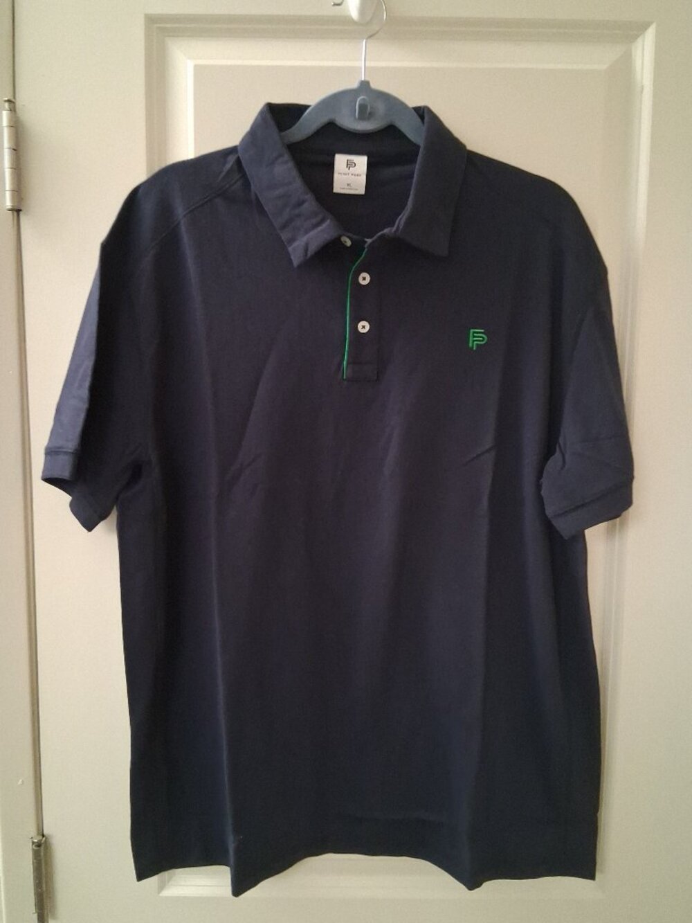 Flint Park Men's Short Sleeve Match Tennis Polo Navy  SZ XL  NWT